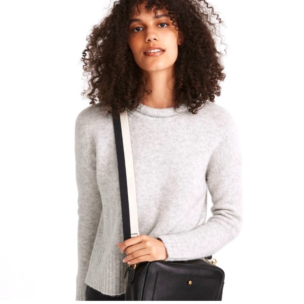 Madewell Coiled Neck Gray Sweater